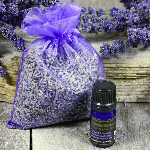 Organic Lavender Sachet with Organic Lavender Essential Oil
