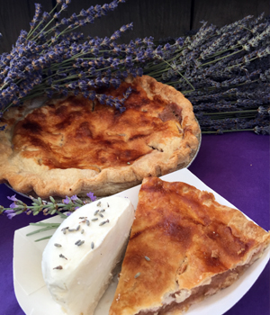 lavender pie and ice cream from Pelindaba Lavender farm